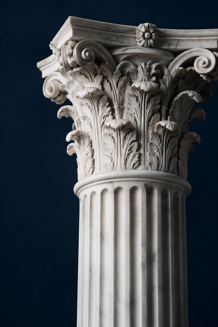 Classical Roman marble column